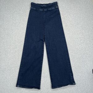 Frame Denim Wide Leg Pants in Dark Blue